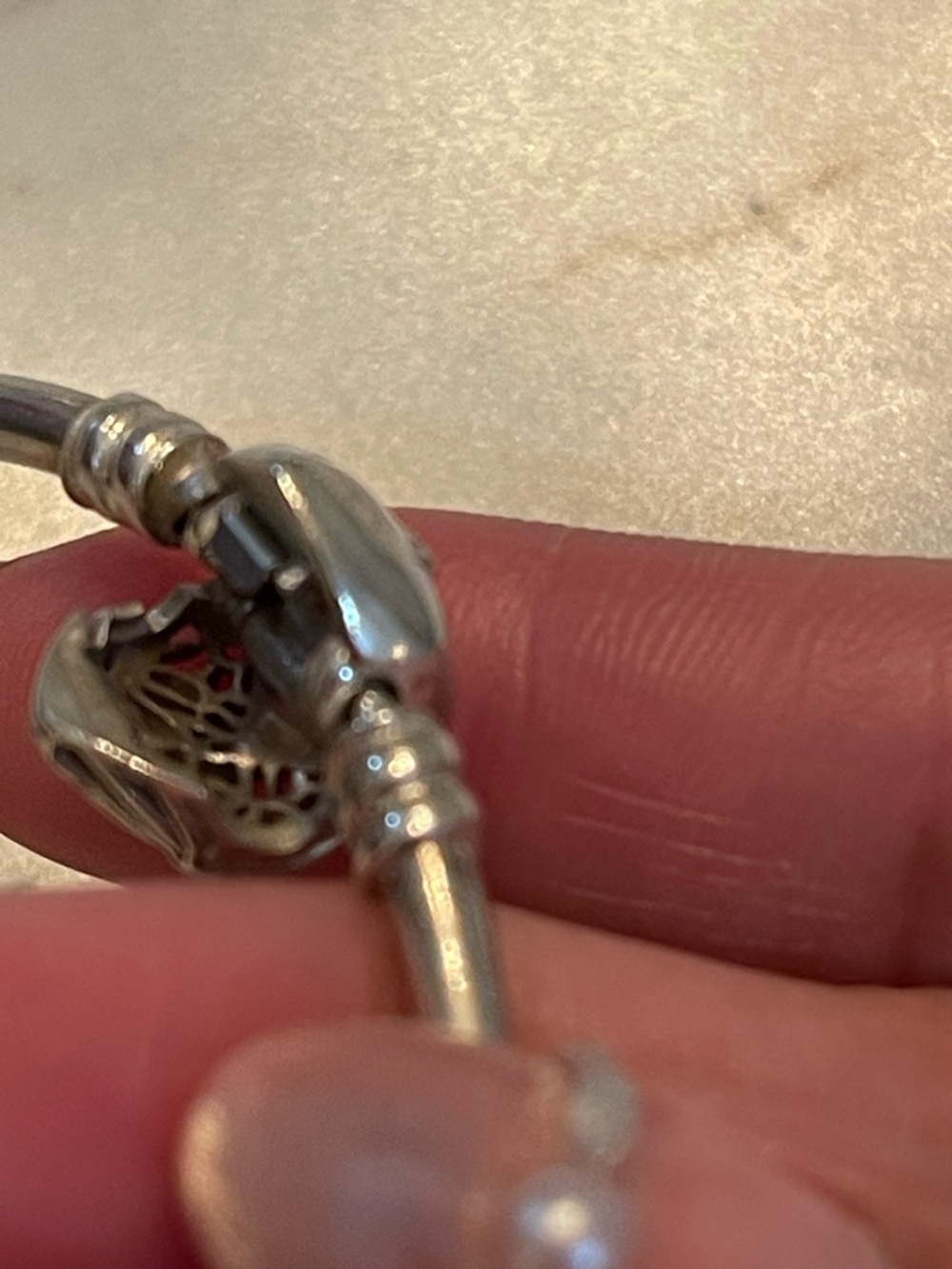 💯% Authentic Pandora Celestial Heart Clasp Bangle size 19cm (Large) - Picture 6 of 10